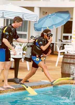 Scuba
          training for teens